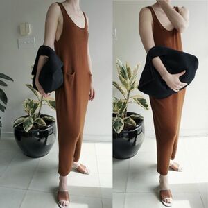 Lauren Manoogian Size 2 (US M) Terra Playa Jumpsuit Brown Romper Playsuit